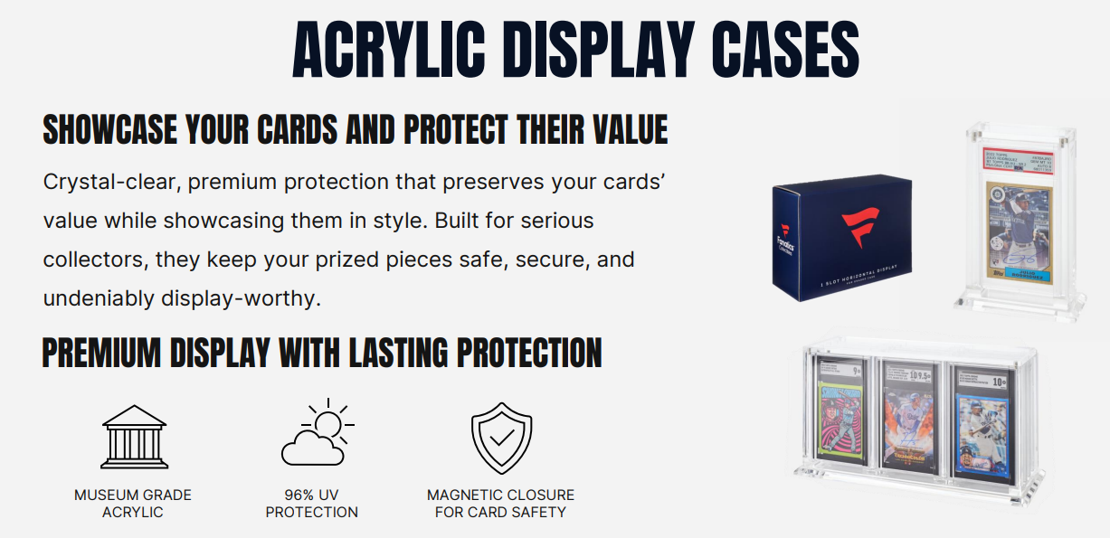 Fanatics Acrylic 12 Slot Vertical Display for Graded Cases