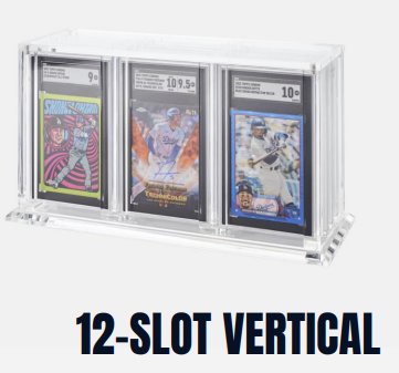 Fanatics - 12 Slot Vertical - Graded Acrylic - Display Case Fanatics - 12 Slot Vertical - Graded Acrylic - Display Case