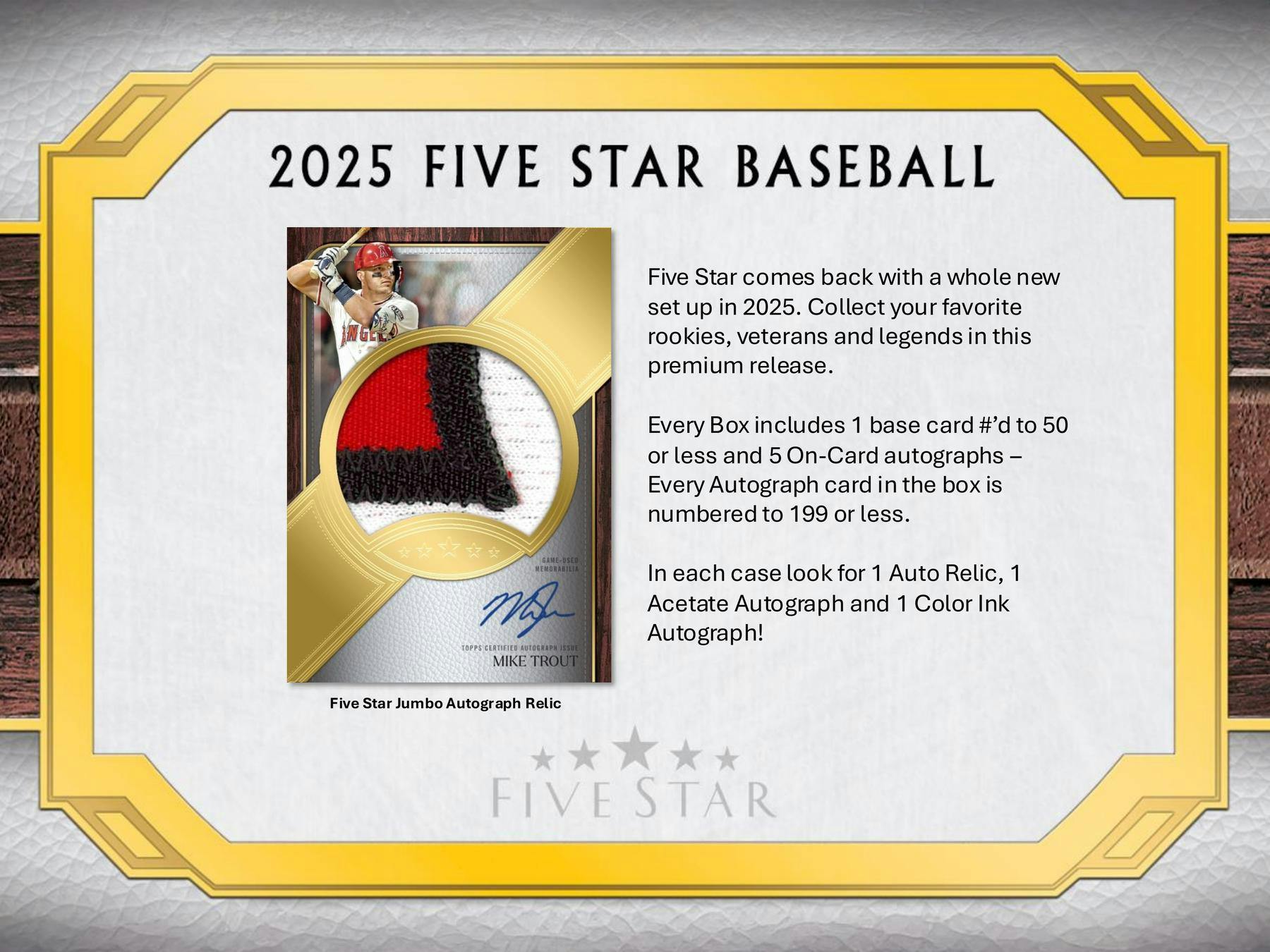 2025 Topps Five Star Baseball Hobby 3 Box Case #1 - PICK YOUR TEAM