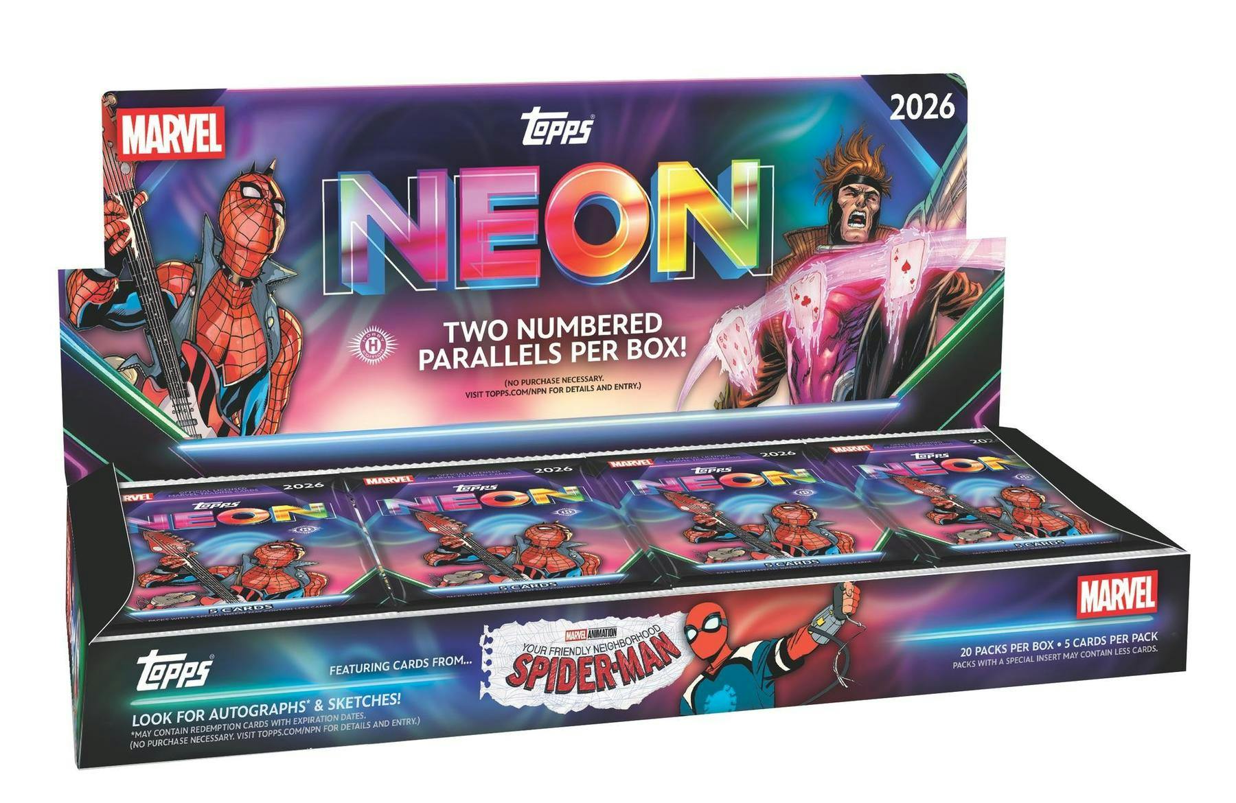 2026 Topps Marvel Neon Hobby Box - 2 BOX LIMIT