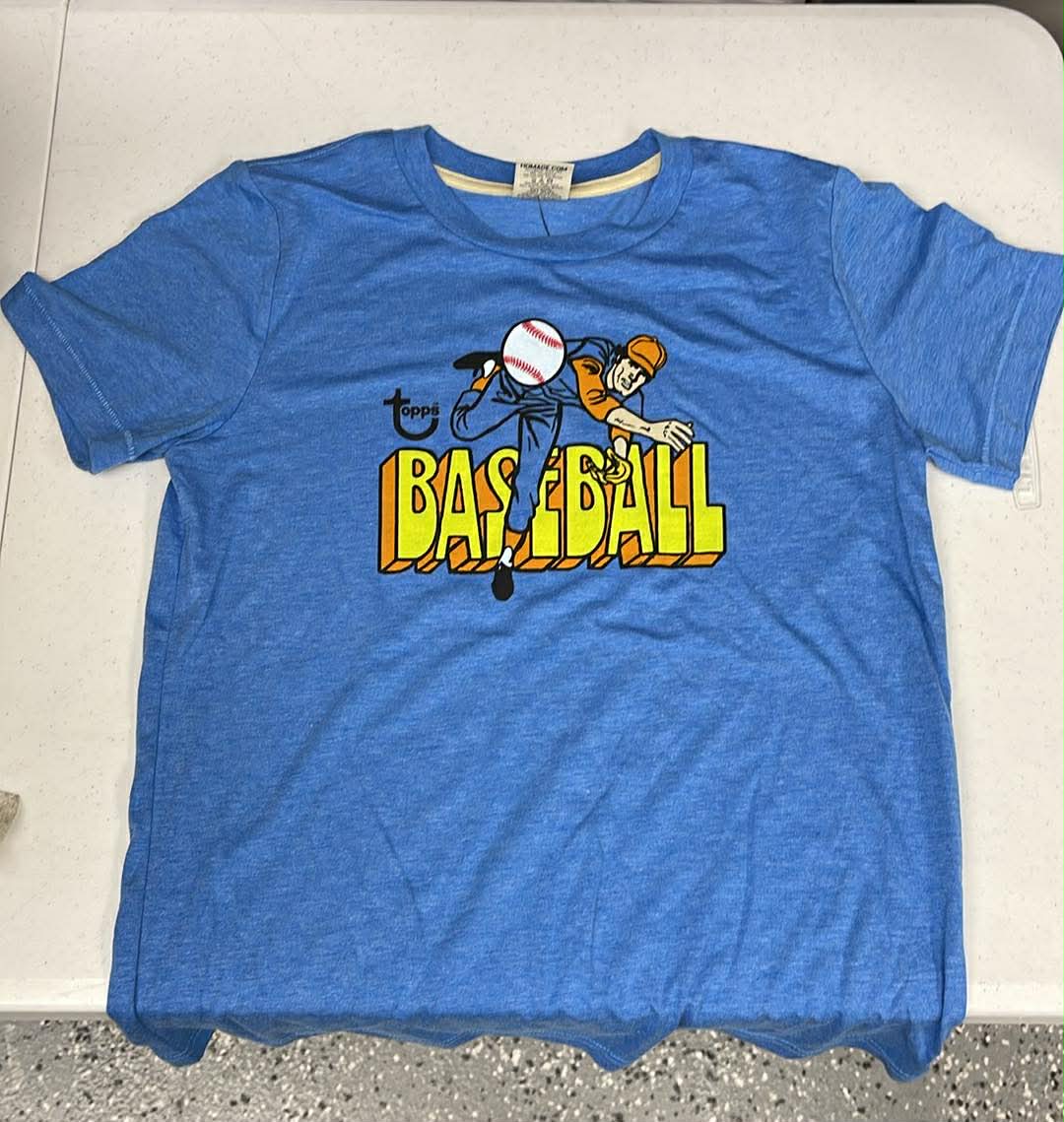 Topps Baseball Pro League Light Blue Youth Tee