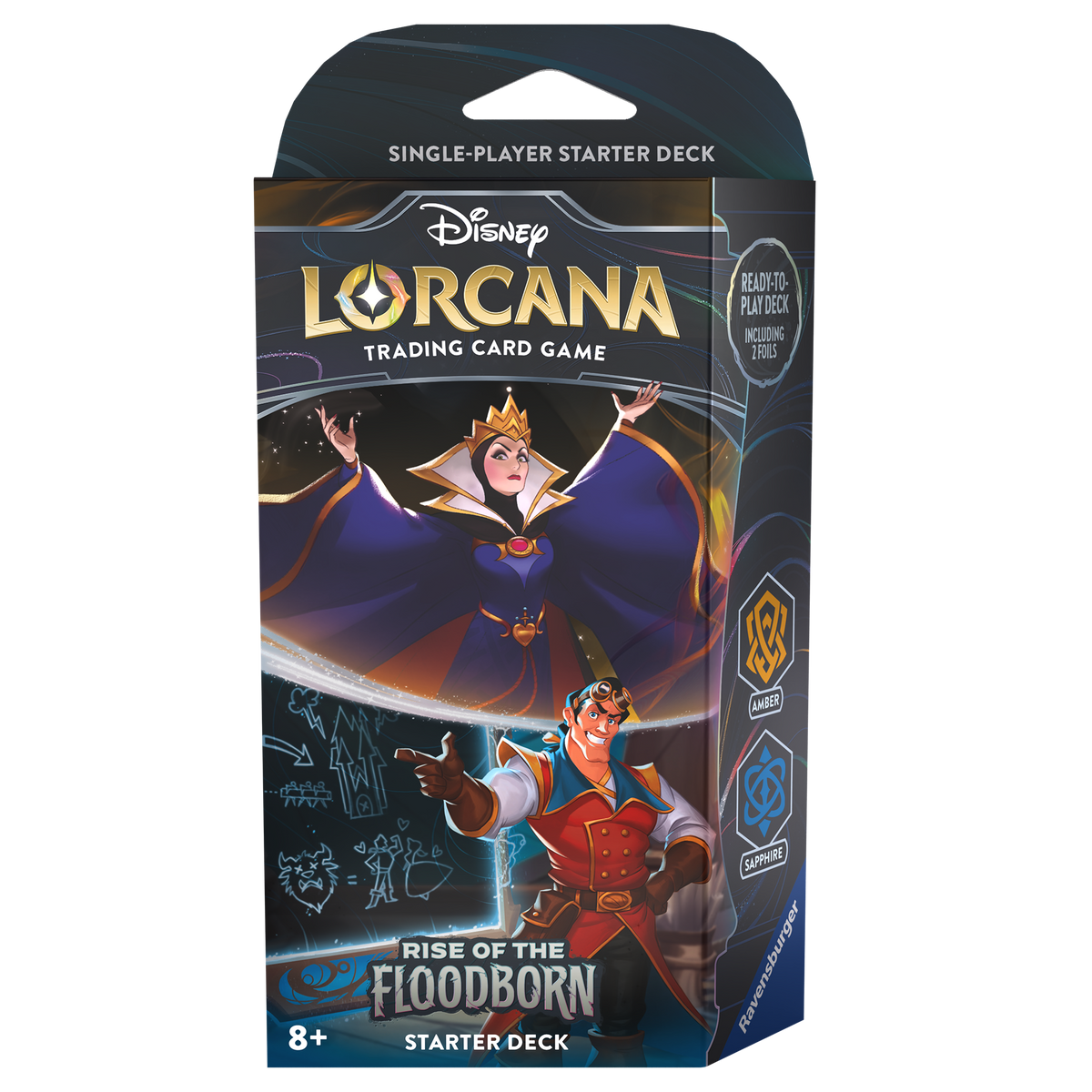 Disney Lorcana: Rise of the Floodborn Starter Deck (Amber & Sapphire) - FIRST PRINT