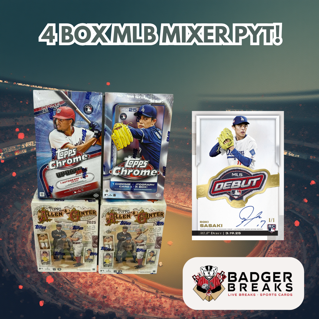 4 Box MLB Mixer #2 - PICK YOUR TEAM + BADGER XMAS PROMO