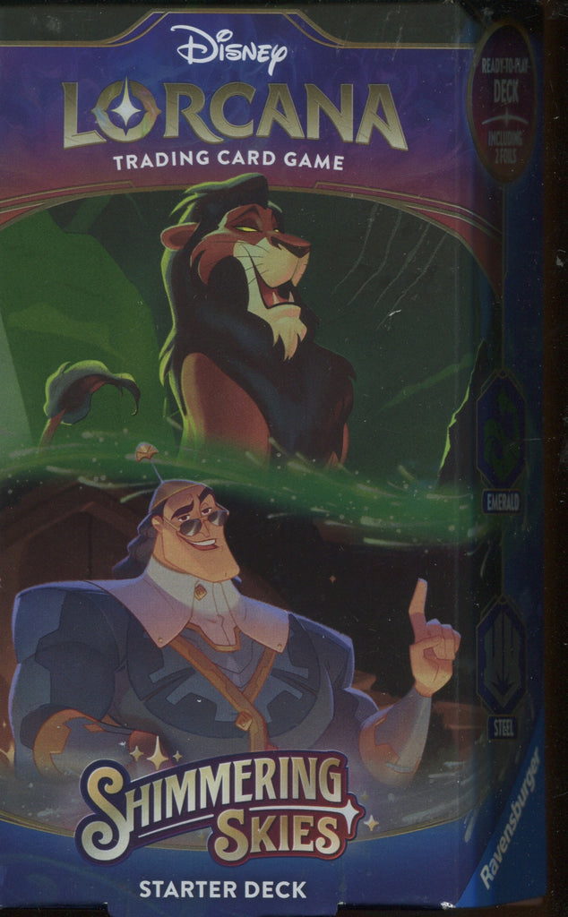 Disney Lorcana: Shimmering Starter Deck (Emerald & Steel) SHIPS SEALED Disney Lorcana: Shimmering Starter Deck (Emerald & Steel) SHIPS SEALED