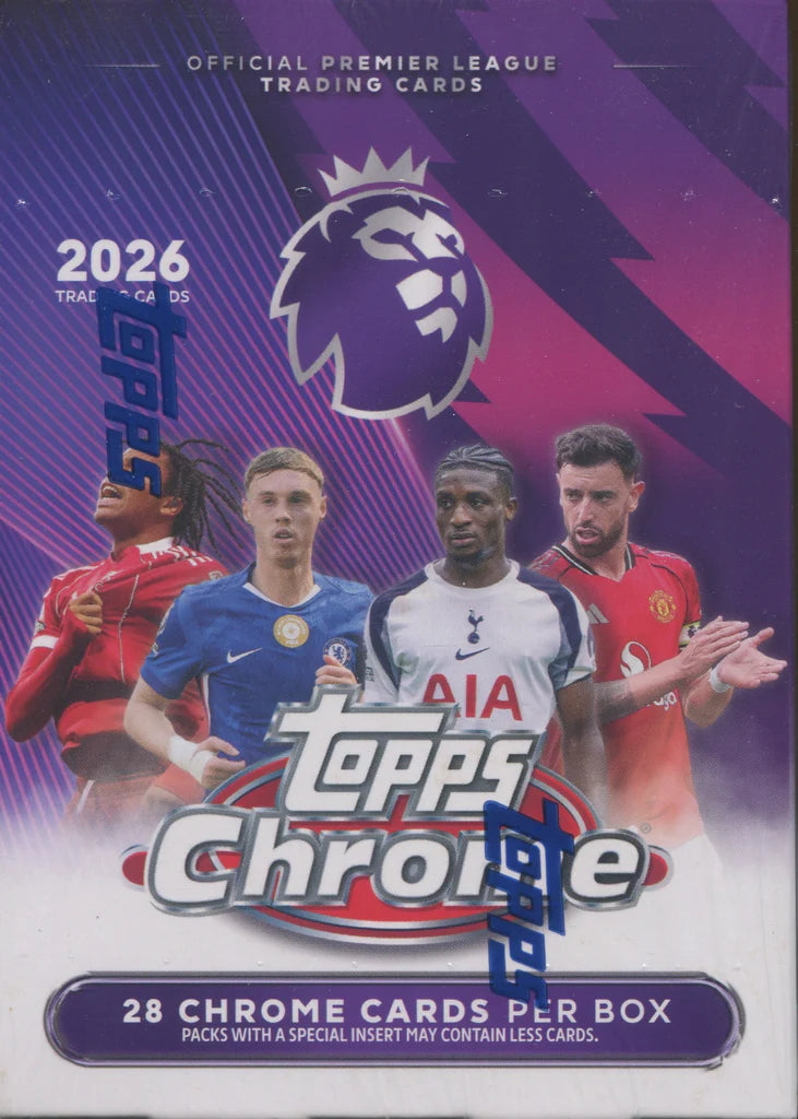 2026 Topps Chrome Premier League EPL Soccer 7-Pack Blaster Box