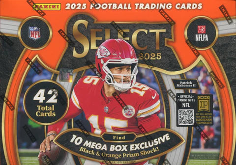 2025 Panini Select Football Hobby Mega Box (Black & Orange Shock)