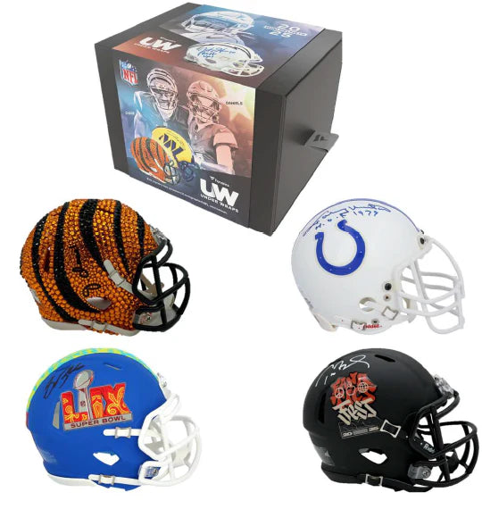 NFL 2025 Under Wraps Autographed Mini Helmet, Brown
