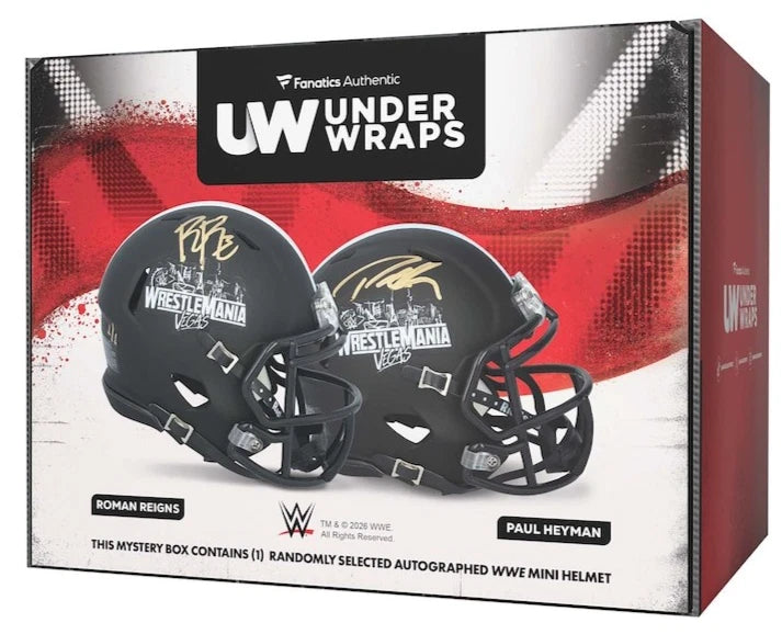 2026 Under Wraps Autographed WrestleMania 42 Mini Helmets - Single Mystery Box